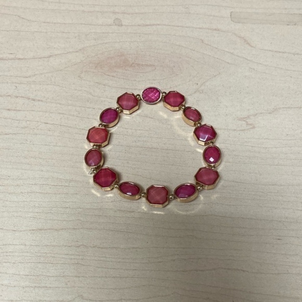 Elegant Pink Gemstone Bracelet